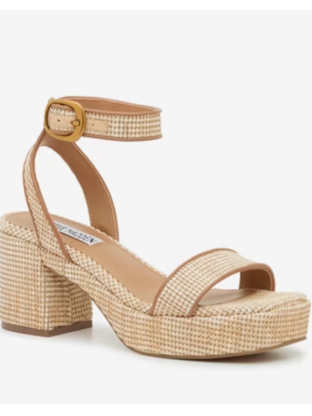 Steve Madden Woven Block-Heel Sandals